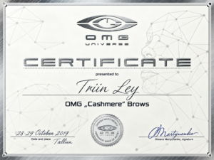 OMG Cashmere Brows kulmutehnika koolitus – Oksana Martynenko